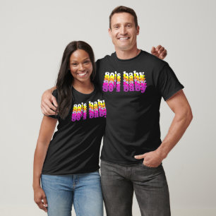 Camiseta Oitenta anos 1980s feliz aniversário nascido nos a