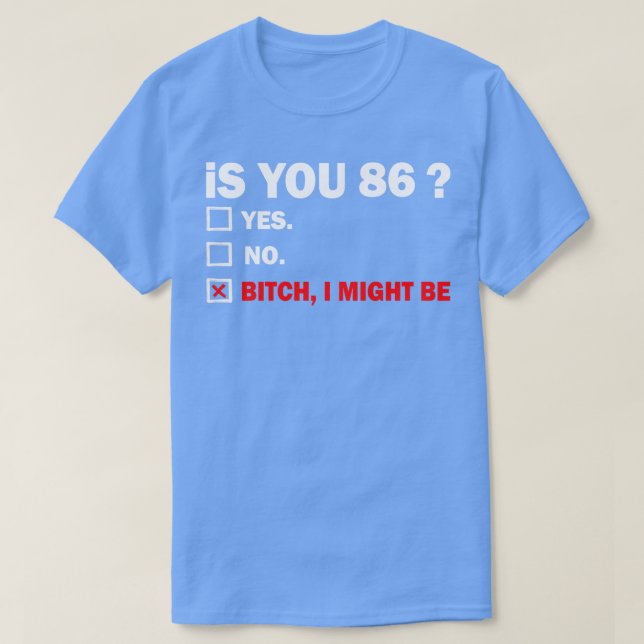 Camiseta oitenta e seis anos e oitenta e seis anos (Frente do Design)