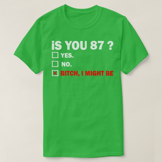 Camiseta oitenta e sete anos e oitenta e sete anos (Frente do Design)