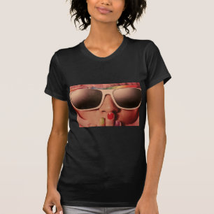 Camiseta Oitenta moça retro da moda