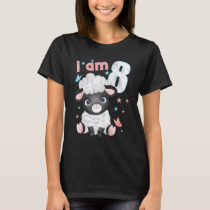 Camiseta Oito Anos De Idade Oito Meninas De Fato De Anivers