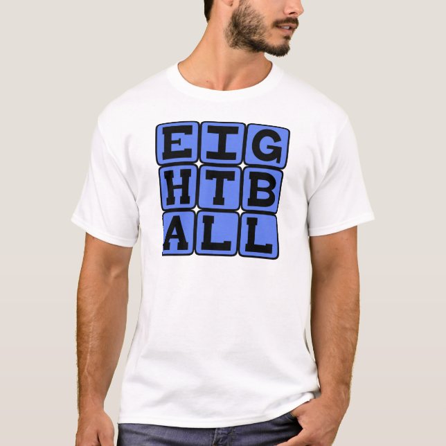Camiseta Oito Bolas, Jogo de Bilhar (Frente)