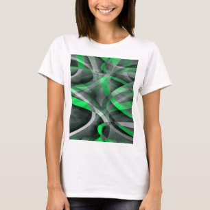 Camiseta Oito Chic Suculento Verde e Cinza Abstrato Pa