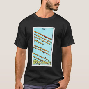 Camiseta Oito de Wands Vintage Tarot Card Rider Waite Dec