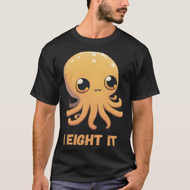 Camiseta Oito Delas Octopus Coral Lulas Tentáculos Calamar (Frente)