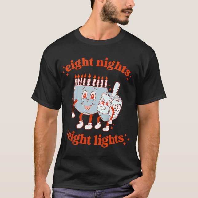 Camiseta Oito Noites Loucas de Natal Hannukah Jewish Holid (Frente)