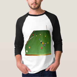 Camiseta Oito Pintura De Mesa Com Bolas E Cues,