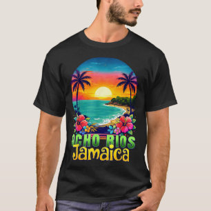 Camiseta Oito rios jamaica praia tropical pôr do sol verão