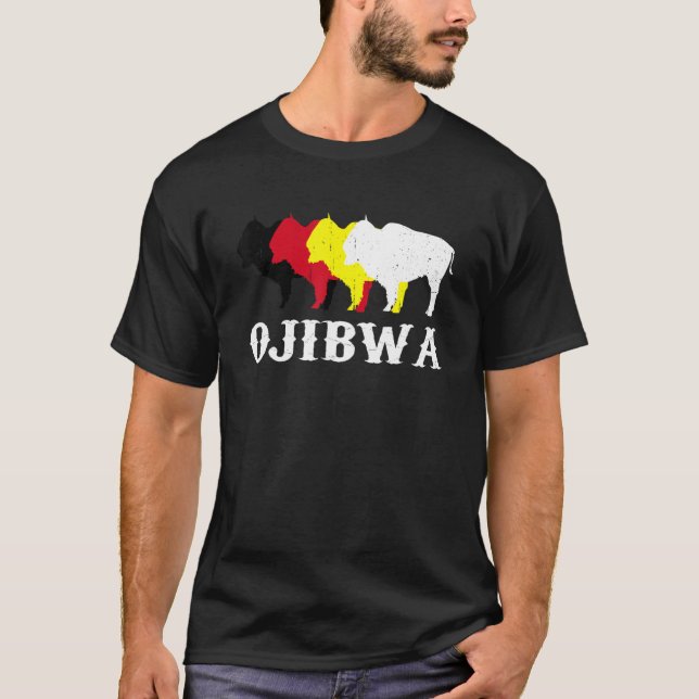 Camiseta Ojibwa Anishinaabeg Pessoas Medicina Nativa Americ (Frente)