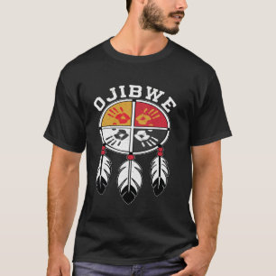 Camiseta Ojibwe Indígenas Nativo Americano Medicine Wheel