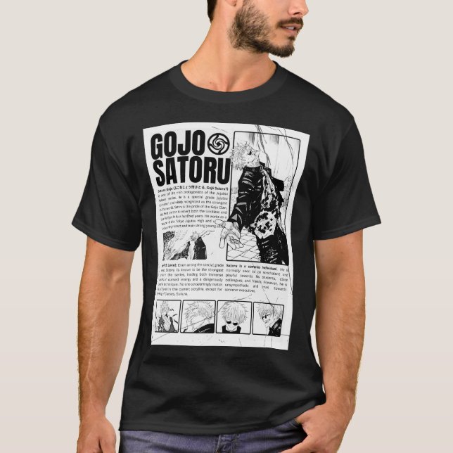 Camiseta ojo Satoru Manga Art – Jujutsu Kaisen Tees (Frente)