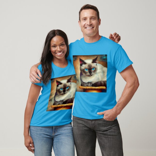 Camiseta Ojos Azules Cat (Unissex)