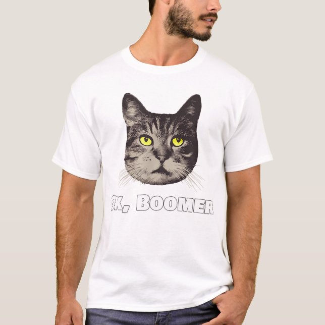 Camiseta Ok Boomer Cat Shirt Geração de Gatos Oka (Frente)