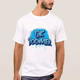 Camiseta Ok Boomer no Grafite azul