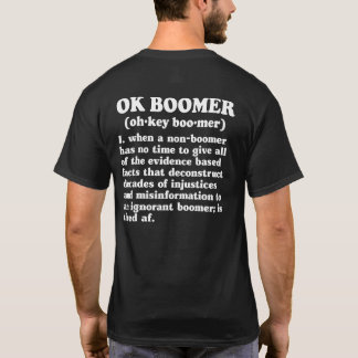 Camiseta Ok Boomer okboomer Definição Memória Geração