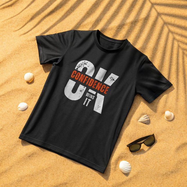 Camiseta OK Confiança vence - Tipografia Motivacional (Criador carregado)
