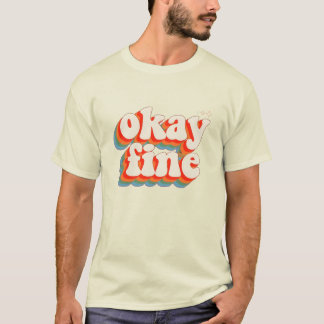 Camiseta Ok, Design de Groovy Retro