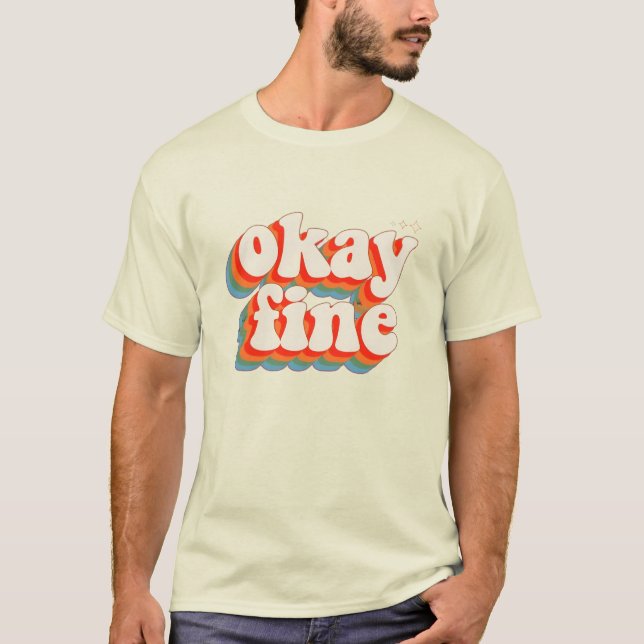 Camiseta Ok, Design de Groovy Retro (Frente)