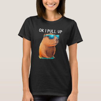 Camiseta Ok, eu pego o fantasma de Capybara Capybara Capyba