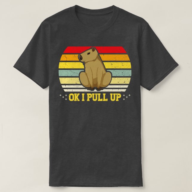 Camiseta Ok, Eu Puxe Capybara Funny Rodent Capibara (Frente do Design)