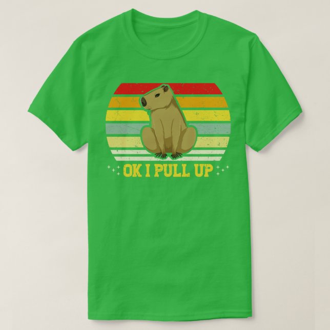 Camiseta Ok, Eu Puxe Capybara Funny Rodent Capibara (Frente do Design)