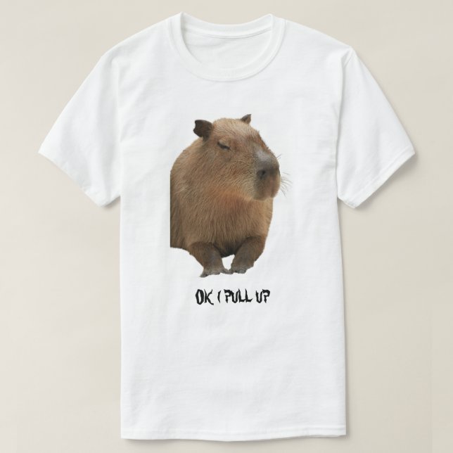 Camiseta Ok, eu puxo Capybara T-Shirt (Frente do Design)