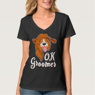 Camiseta Ok Groomer Cachorro Gelado Cachorro Longo Cachorro