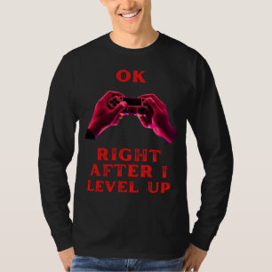Camiseta Ok logo após eu subir de nível fummy jogador dizen