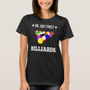 Camiseta Ok Mas Primeira Piscina Billiard Billiard 8 Ball
