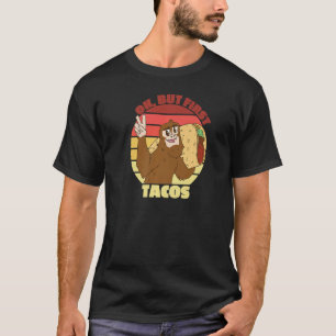 Camiseta Ok Mas Primeiros Tacos Gorilla Comida Nacional Mex