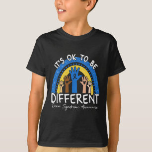 Camiseta Ok Para Ser Diferente Da Consciência Da Síndrome