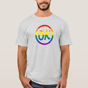 Camiseta "OK para ser Gay" Arco-Íris
