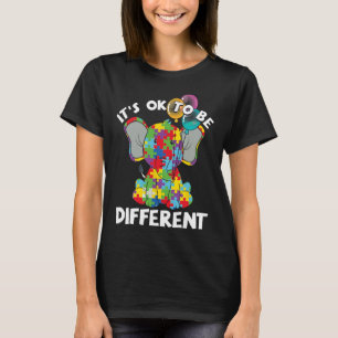 Camiseta Ok Seja Diferente Autista Elefante Bylloons Autism