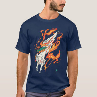 Camiseta Okami Amaterasu Sun God Wolfhe Great Wave Video Ga