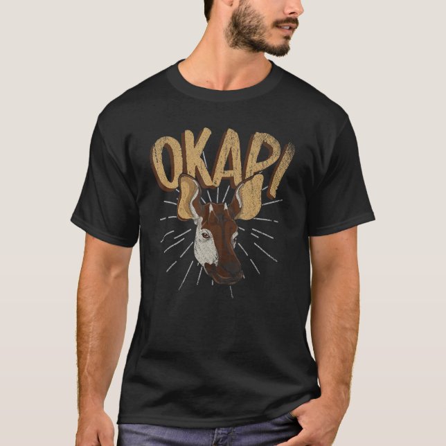 Camiseta Okapi Africa Safari Animal Cute Okapi (Frente)