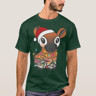 Camiseta Okapi Christmas Christmas Animal Fairy Lights With