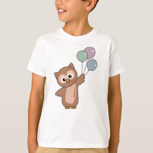 Camiseta Okapi Voa Com Balões Para Cima De Animais Doces