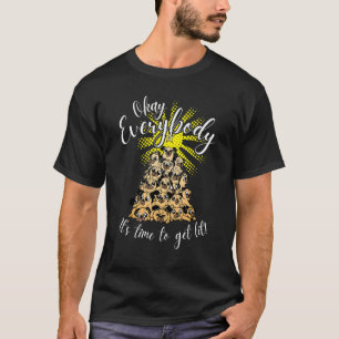 Camiseta Okay a Todos, É Hora de Ficar Animado - Natal Pug