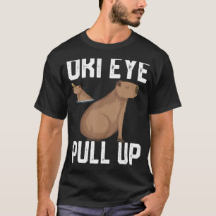 Camiseta oki eye pull up for men garotas Capybara meme