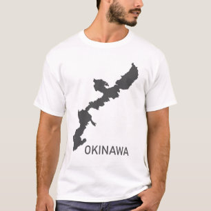 Camiseta Okinawa (Mapa de Okinawa) Camiseta mascul