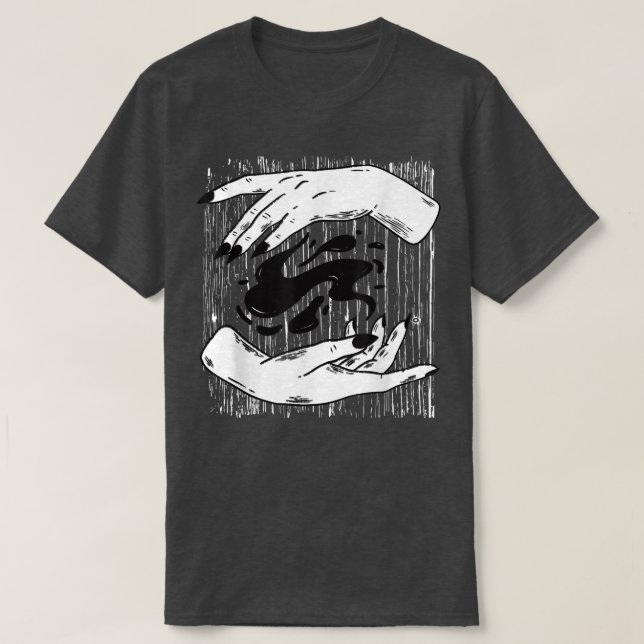 Camiseta Okkult Witcher Hands Witches Tarot Gothic Witch Wi (Frente do Design)