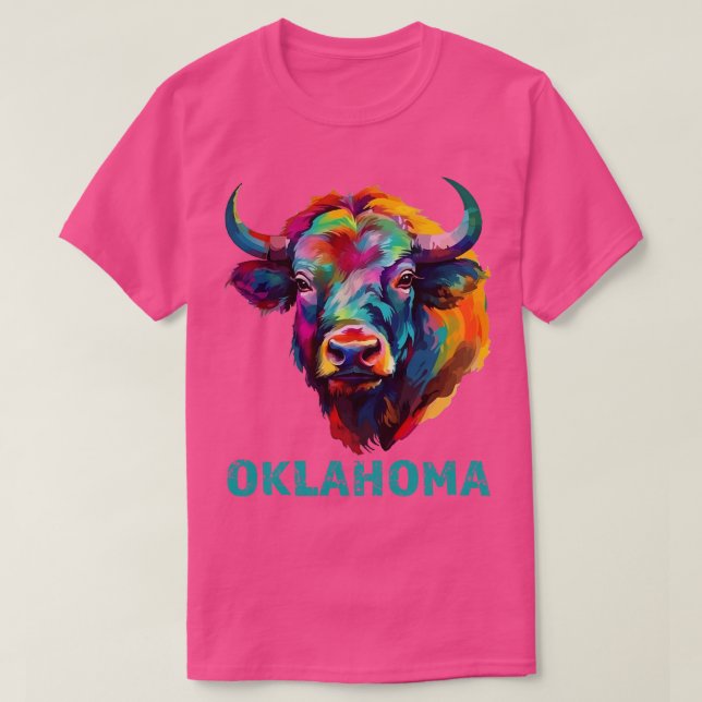 Camiseta Oklahoma American Bison Lover Buffalo Souvenir (Frente do Design)
