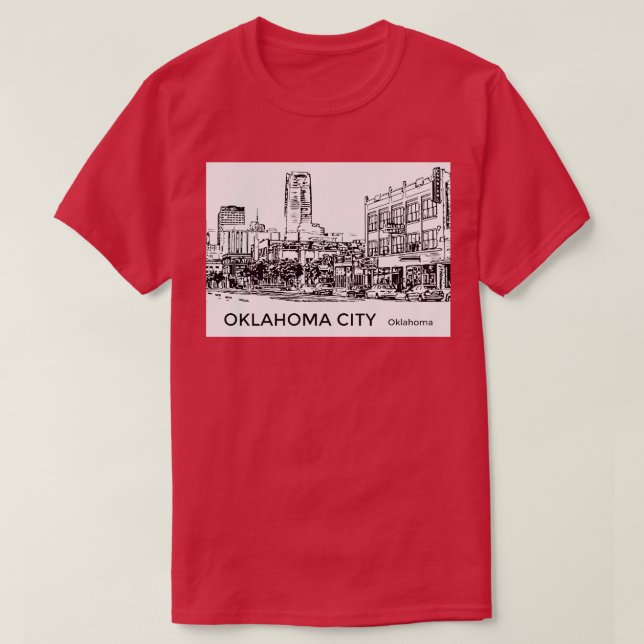 Camiseta Oklahoma City Oklahoma 3 (Frente do Design)