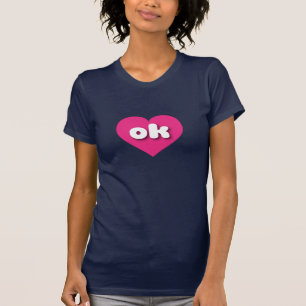 Camiseta Oklahoma Hot Pink Heart - Love T-Shirt