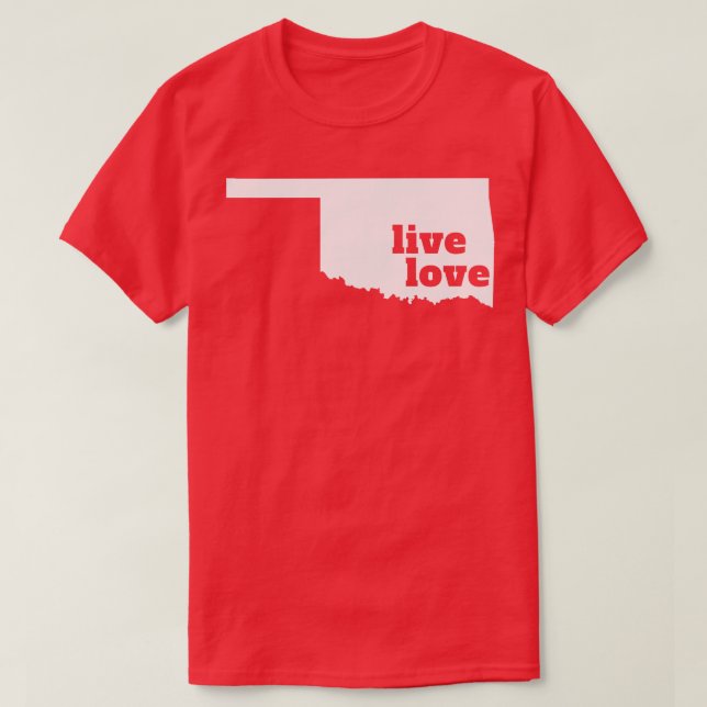Camiseta Oklahoma Live Love Oklahoma (Frente do Design)