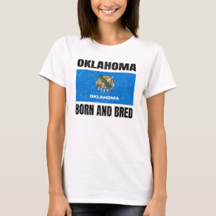 Camiseta Oklahoma Nascer E Bred - Vintage Oklahoma Flag T-S