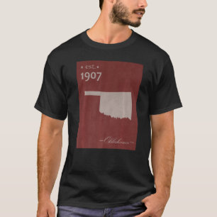 Camiseta Oklahoma OK Map Grunge Vintage State Graphic Women