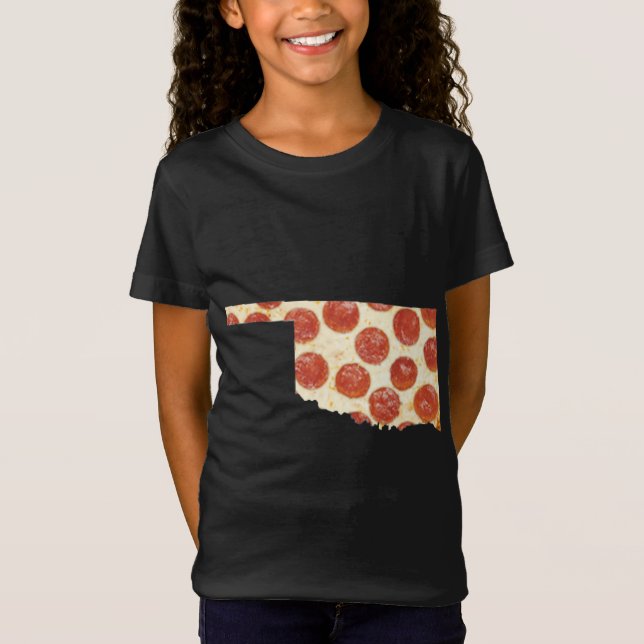 CAMISETA OKLAHOMA PIZZA PEPPERONI PIZZA ESTADO (Frente)