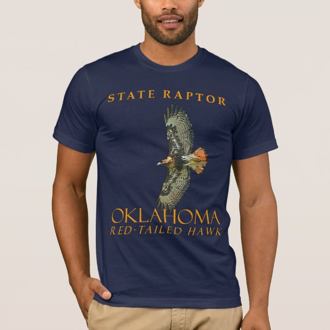 Camiseta Oklahoma Territory Raptor O Gavião-de-cauda-vermel (Frente)