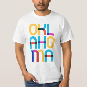 Camiseta Oklahoma Vintage Retro Pop Art Colorful 80s Type